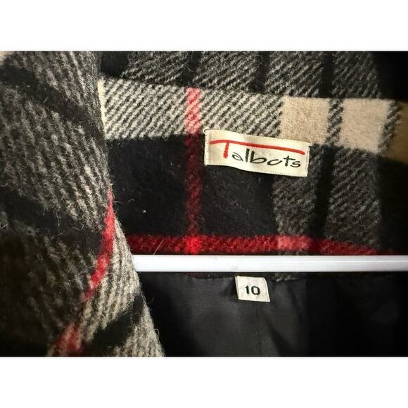 Talbots vintage wool blend plaid blazer womens 10 - Picture 5 of 7